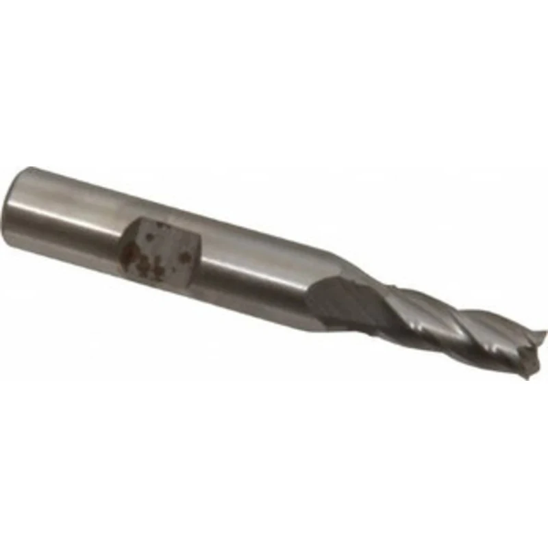 Hertel 6.5mm, 11/16 LOC, 3/8 Shank Diam, 2-1/2 OAL, 4 Flute, Cobalt Square End Mill Single End, Uncoated, 30 Helix, C...