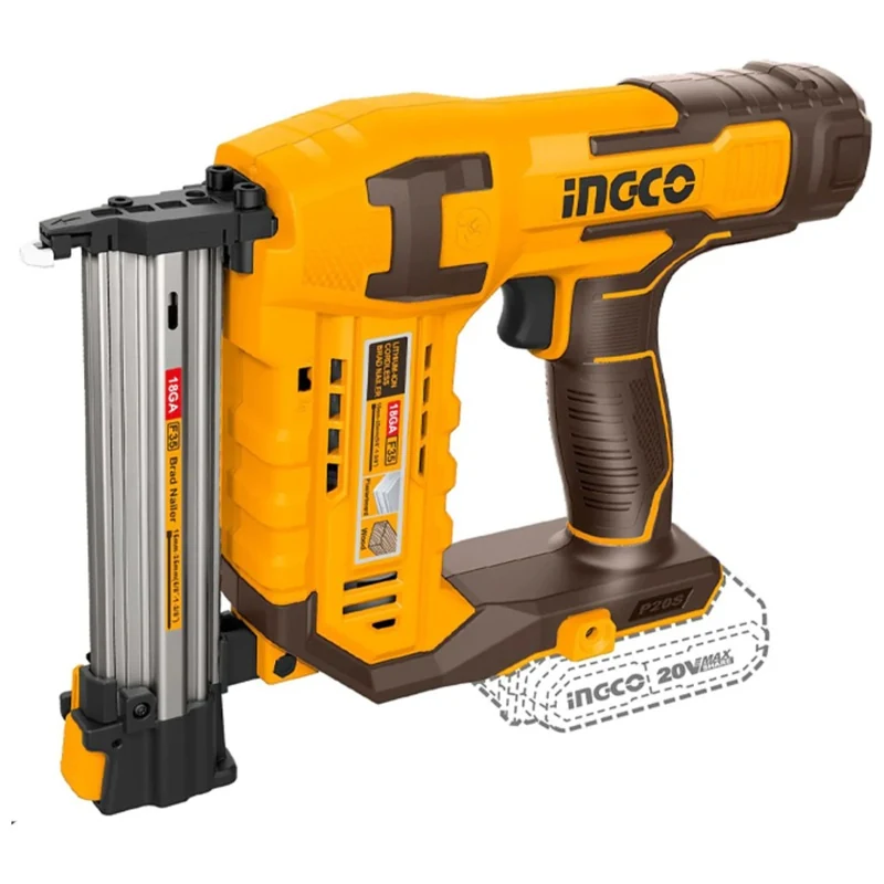 Ingco CSTLI3805 20V Cordless Li-Ion Concrete Brad Nailer (Bare Tool)