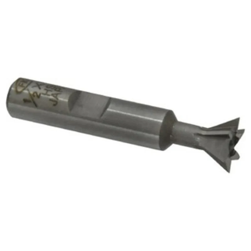 Interstate HSS 60 Dovetail Cutter, 1/2 cut dia, 3/8 shank dia - 43-145-2