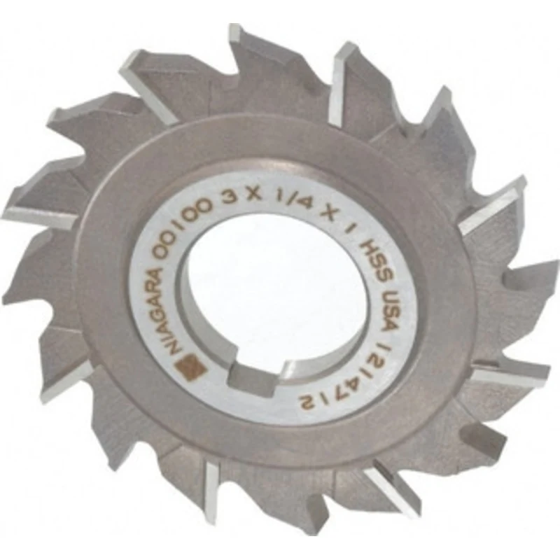 KEO 3 Diam x 1/4 Face Width Staggered Tooth Side Milling Cutter 1 Arbor Hole, High Speed Steel, Uncoated, 16 Teeth 00...