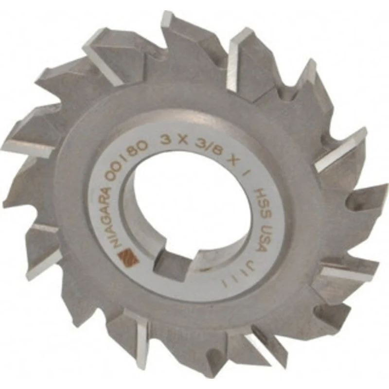 KEO 3 Diam x 3/8 Face Width Staggered Tooth Side Milling Cutter 1 Arbor Hole, High Speed Steel, Uncoated, 16 Teeth 00...