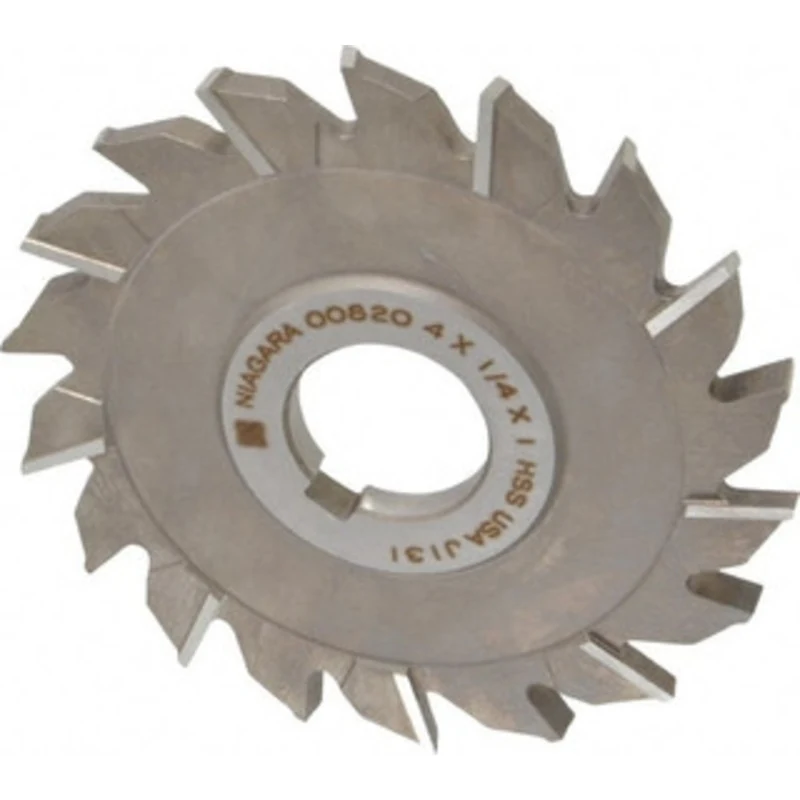 KEO 4 Diam x 1/4 Face Width Staggered Tooth Side Milling Cutter 1 Arbor Hole, High Speed Steel, Uncoated, 18 Teeth 00...