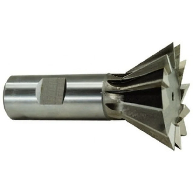 KEO 45 1-3/8 Cut Diam, 3/8 Cut Width, High Speed Steel Dovetail Cutter Uncoated, 5/8 Shank Diam, 1-15/16 Shank Length...