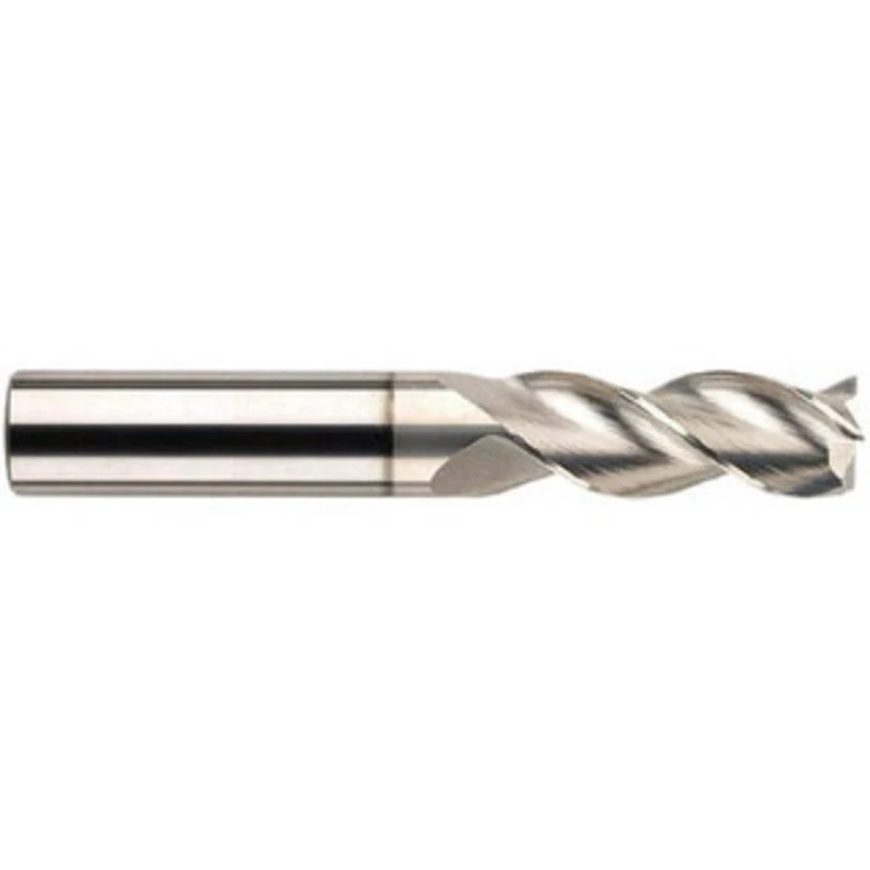 KYOCERA SGS 1/2, 1 LOC, 1/2 Shank Diam, 3 OAL, 3 Flute, Solid Carbide Square End Mill Single End, Uncoated, Spiral Fl...