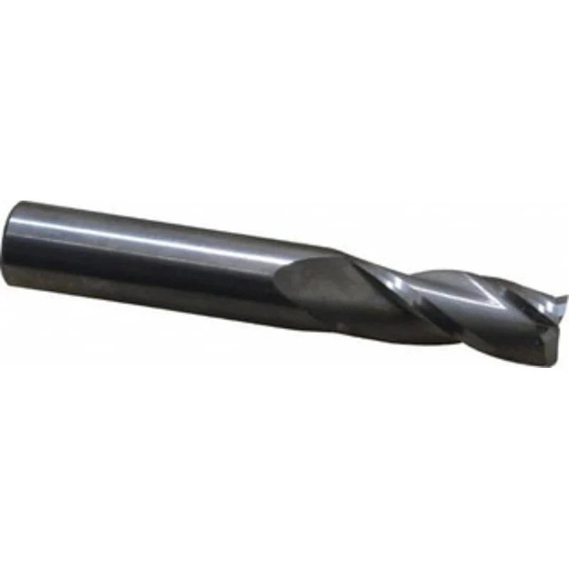 KYOCERA SGS 13/32, 1 LOC, 7/16 Shank Diam, 2-3/4 OAL, 3 Flute, Solid Carbide Square End Mill Single End, Uncoated, Sp...
