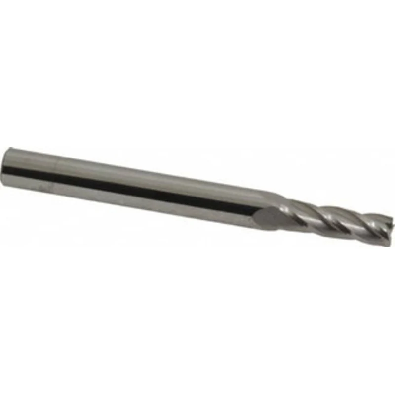KYOCERA SGS 13/64, 5/8 LOC, 1/4 Shank Diam, 2-1/2 OAL, 4 Flute, Solid Carbide Square End Mill Single End, Uncoated, S...