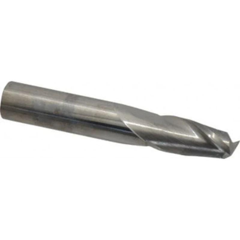 KYOCERA SGS 15/32, 1 LOC, 1/2 Shank Diam, 3 OAL, 2 Flute, Solid Carbide Square End Mill Single End, Uncoated, Spiral ...