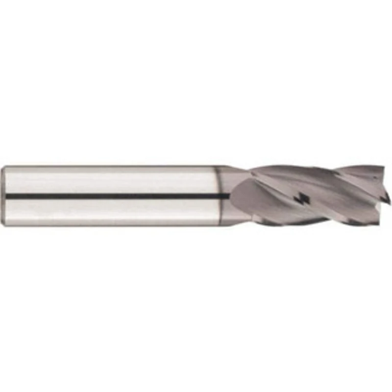 KYOCERA SGS 1/2, 1 LOC, 1/2 Shank Diam, 3 OAL, 4 Flute, Solid Carbide Square End Mill Single End, AlTiN Finish, Spira...