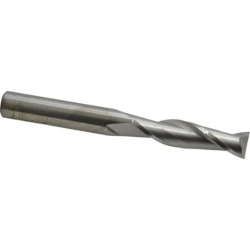 KYOCERA SGS 1/2, 2 LOC, 1/2 Shank Diam, 4-1/2 OAL, 2 Flute, Solid Carbide Square End Mill Single End, Uncoated, Spira...