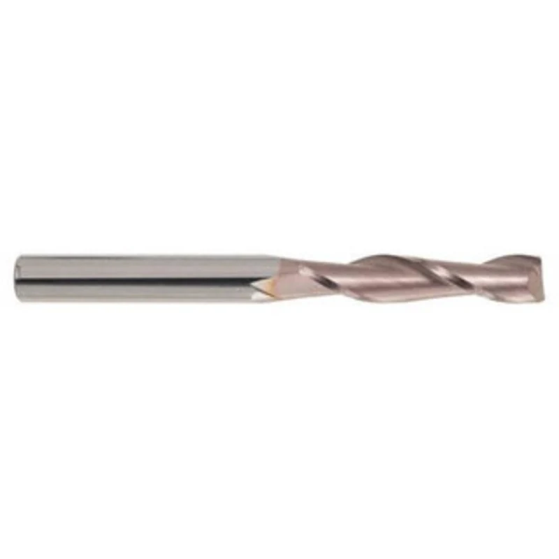 KYOCERA SGS 1/2, 3 LOC, 1/2 Shank Diam, 6 OAL, 2 Flute, Solid Carbide Square End Mill Single End, TiCN Finish, Spiral...