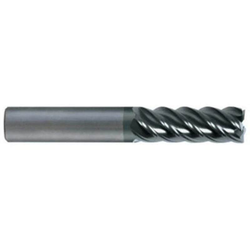KYOCERA SGS 1/2, 3 LOC, 1/2 Shank Diam, 6 OAL, 4 Flute, Solid Carbide Square End Mill Single End, TiCN Finish, Spiral...