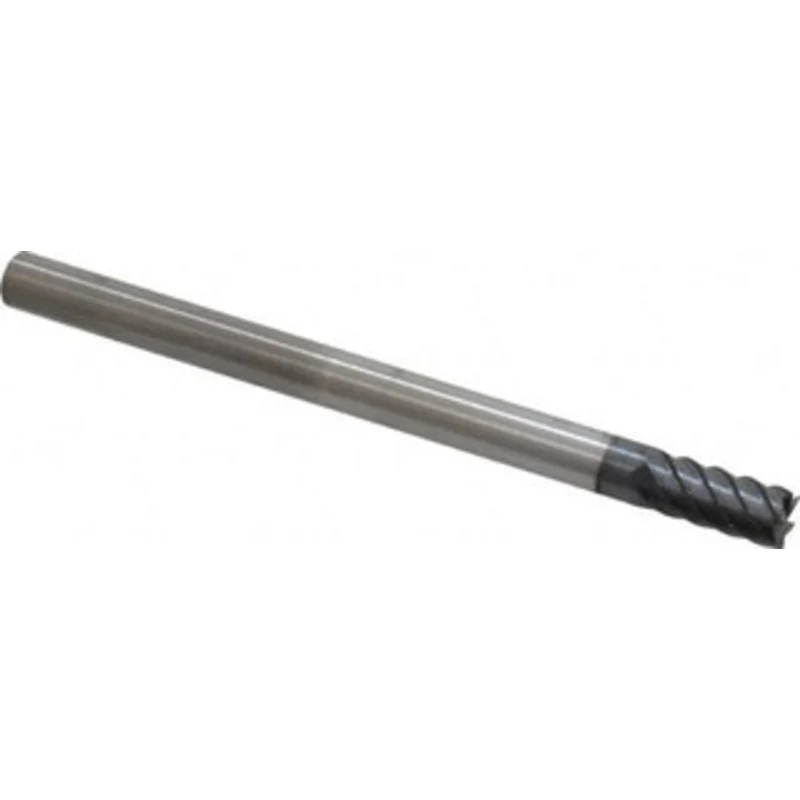 KYOCERA SGS 1/4, 17/32 LOC, 1/4 Shank Diam, 3-1/2 OAL, 6 Flute, Solid Carbide Square End Mill Single End, AlTiN Finis...