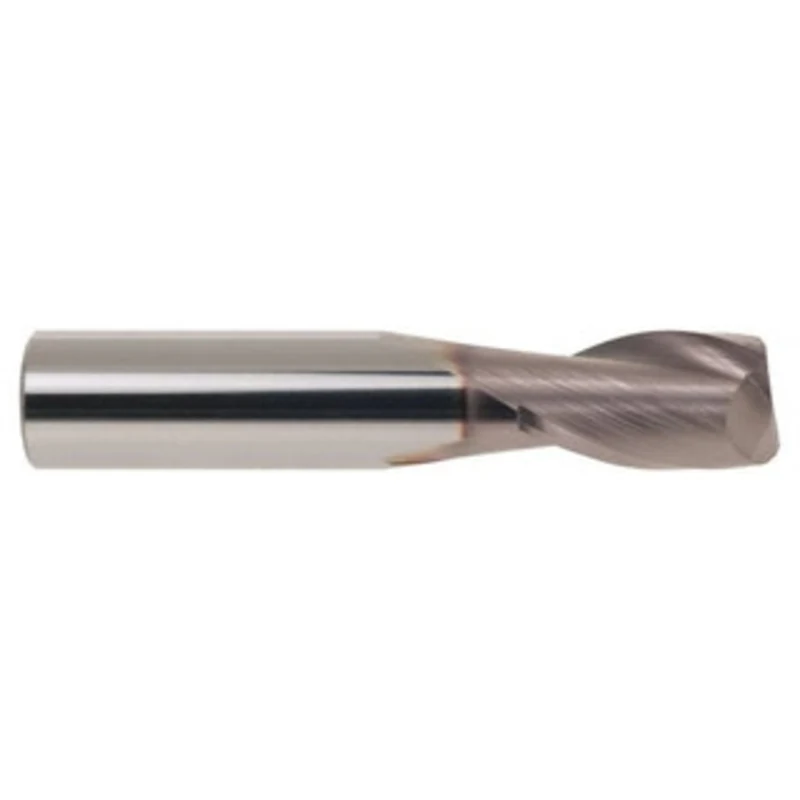 KYOCERA SGS 1/4, 1/2 LOC, 1/4 Shank Diam, 2 OAL, 2 Flute, Solid Carbide Square End Mill Single End, TiCN Finish, Spir...