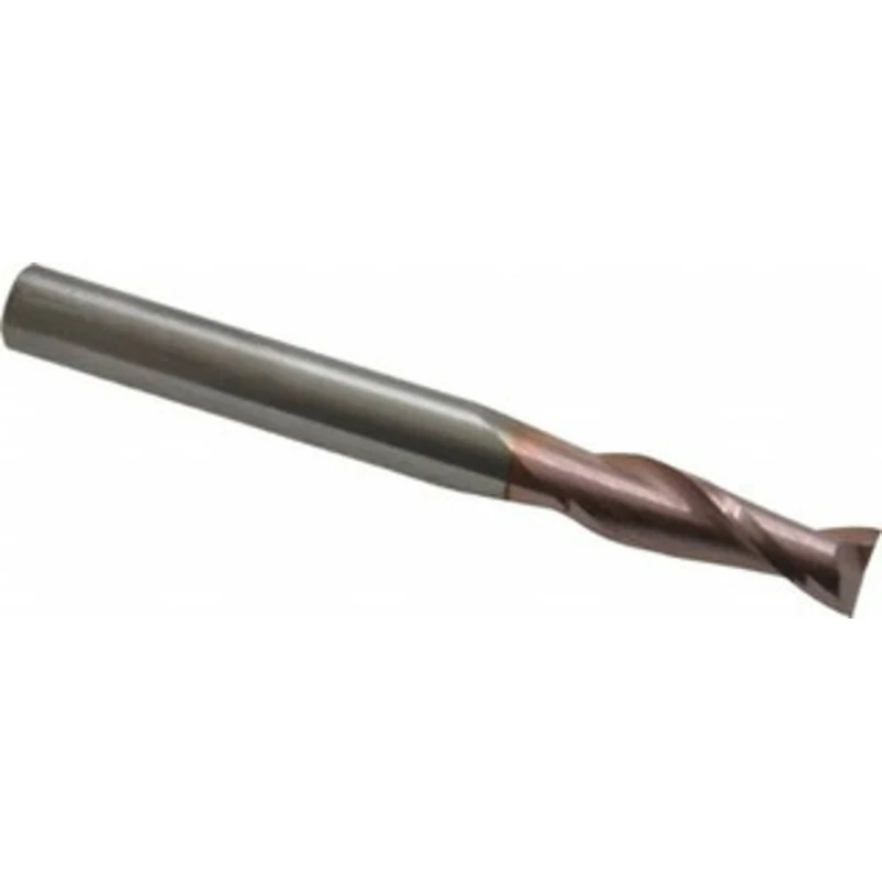 KYOCERA SGS 1/4, 3/4 LOC, 1/4 Shank Diam, 2-1/2 OAL, 2 Flute, Solid Carbide Square End Mill Single End, TiCN Finish, ...