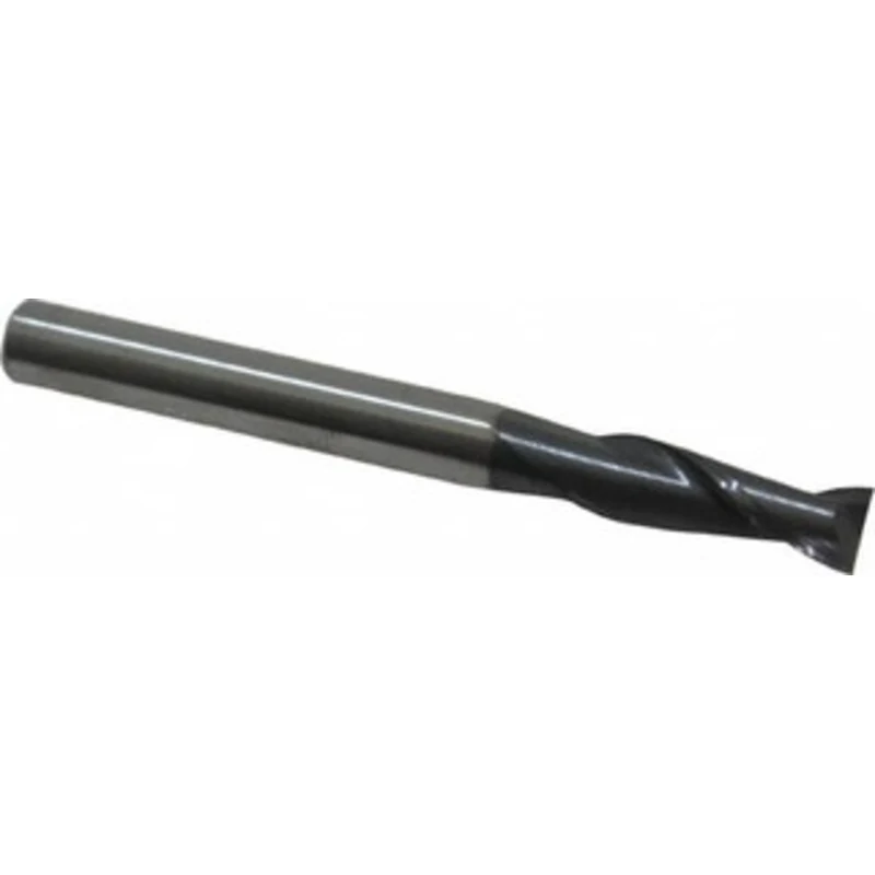 KYOCERA SGS 1/4, 3/4 LOC, 1/4 Shank Diam, 2-1/2 OAL, 2 Flute, Solid Carbide Square End Mill Single End, AlTiN Finish,...