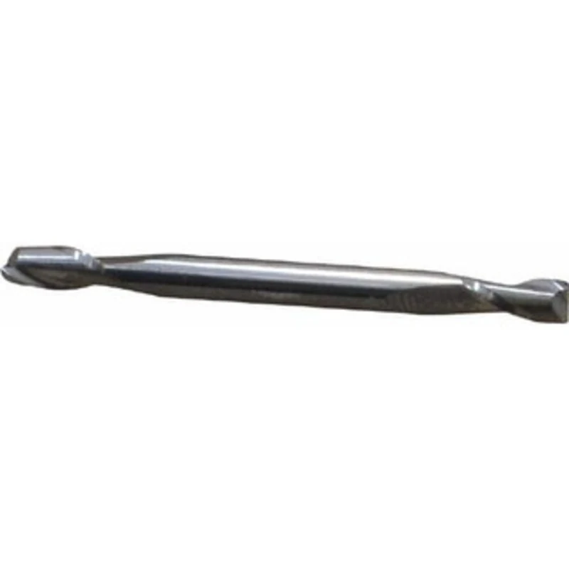 KYOCERA SGS 1/8, 1/4 LOC, 1/8 Shank Diam, 1-1/2 OAL, 2 Flute, Solid Carbide Square End Mill Double End, Uncoated, Spi...