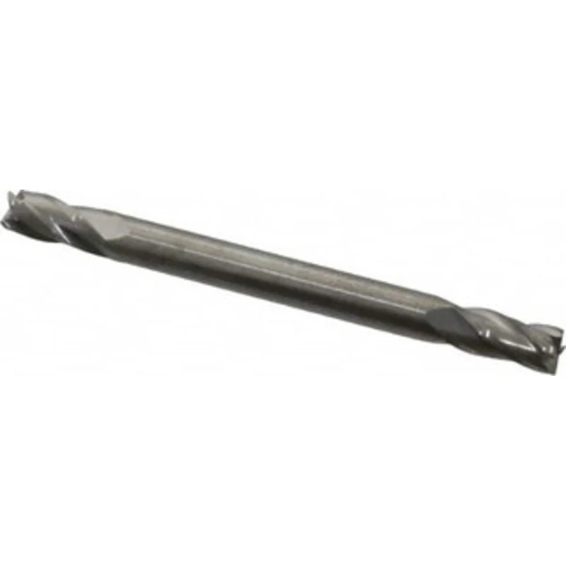 KYOCERA SGS 1/8, 1/4 LOC, 1/8 Shank Diam, 1-1/2 OAL, 4 Flute, Solid Carbide Square End Mill Double End, Uncoated, Spi...