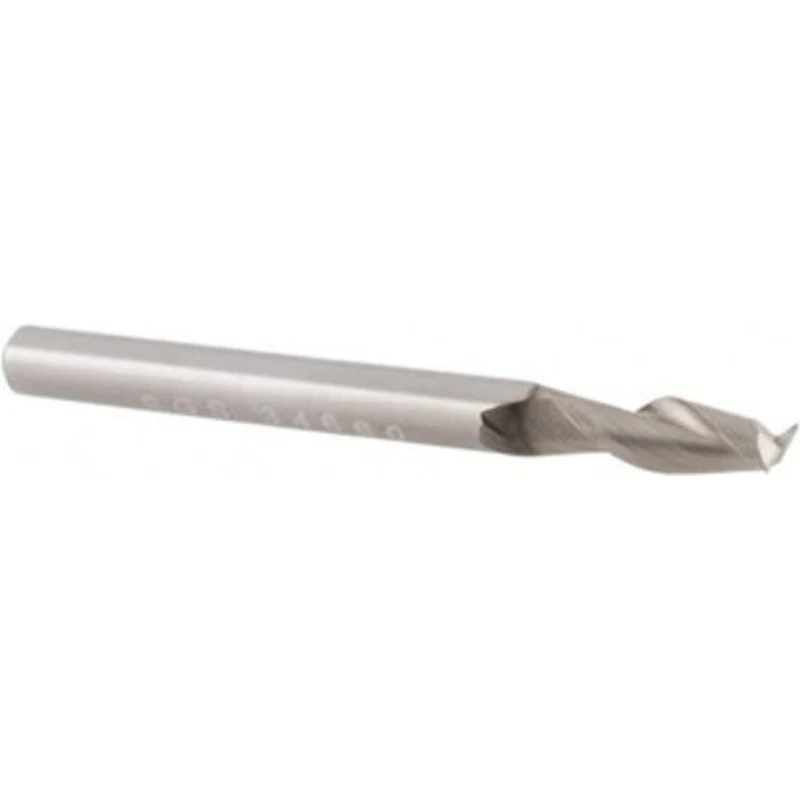 KYOCERA SGS 1/8, 3/8 LOC, 1/8 Shank Diam, 1-1/2 OAL, 2 Flute, Solid Carbide Square End Mill Single End, TiB2 Finish, ...