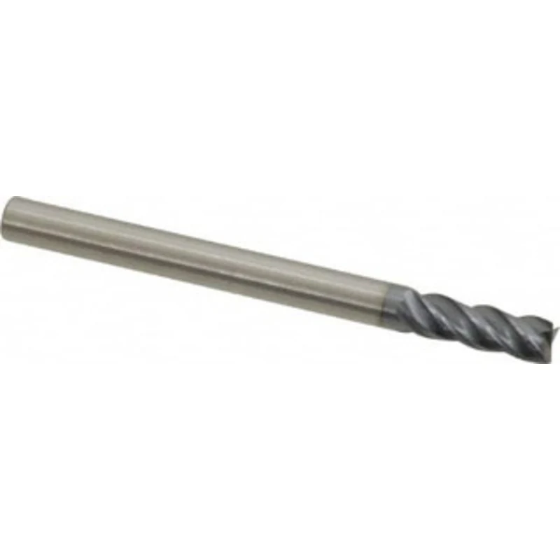 KYOCERA SGS 1/8, 3/8 LOC, 1/8 Shank Diam, 1-1/2 OAL, 4 Flute, Solid Carbide Square End Mill Single End, AlTiN Finish,...