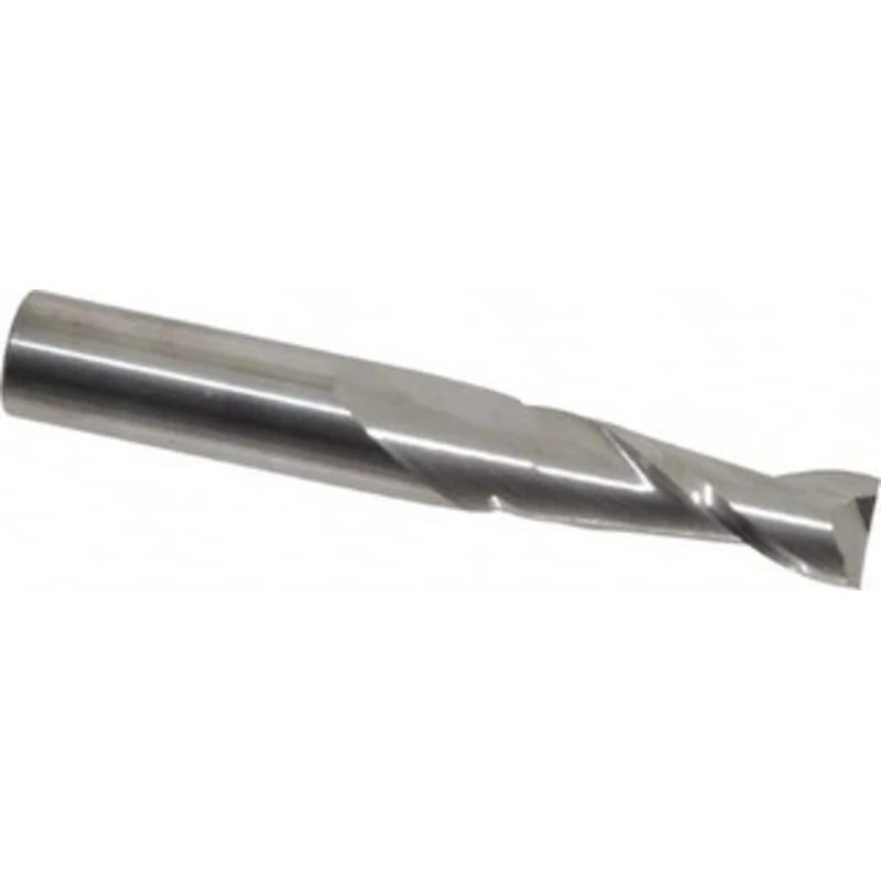 KYOCERA SGS 21/64, 1 LOC, 3/8 Shank Diam, 2-1/2 OAL, 2 Flute, Solid Carbide Square End Mill Single End, Uncoated, Spi...