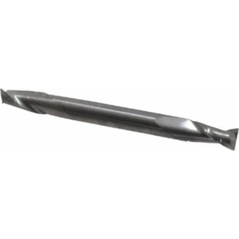 KYOCERA SGS 3/16, 3/8 LOC, 3/16 Shank Diam, 2 OAL, 2 Flute, Solid Carbide Square End Mill Double End, Uncoated, Spira...