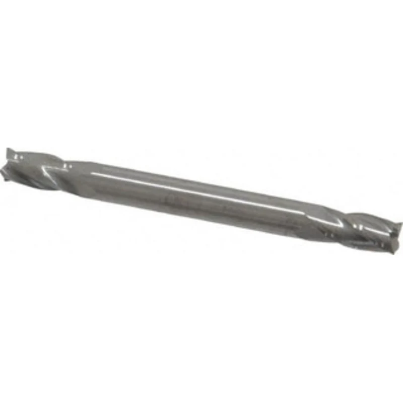 KYOCERA SGS 3/16, 3/8 LOC, 3/16 Shank Diam, 2 OAL, 4 Flute, Solid Carbide Square End Mill Double End, Uncoated, Spira...