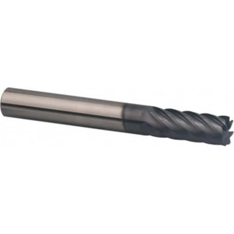 KYOCERA SGS 3/16, 5/8 LOC, 3/16 Shank Diam, 2 OAL, 7 Flute, Solid Carbide Square End Mill Single End, AlTiN Finish, S...