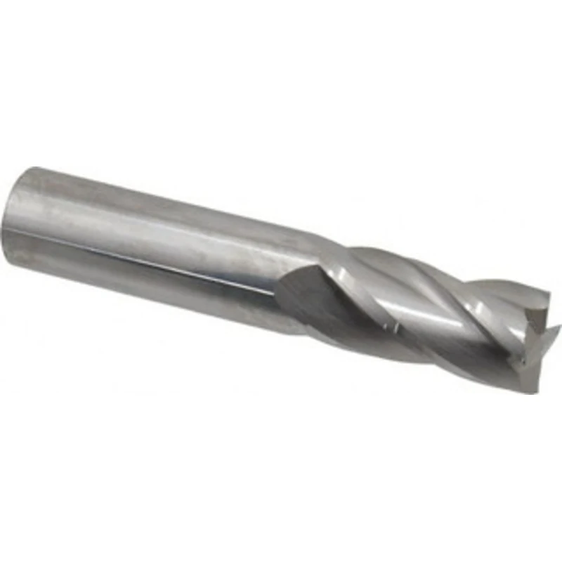 KYOCERA SGS 3/4, 1-1/2 LOC, 3/4 Shank Diam, 4 OAL, 4 Flute, Solid Carbide Square End Mill Single End, Uncoated, Spira...