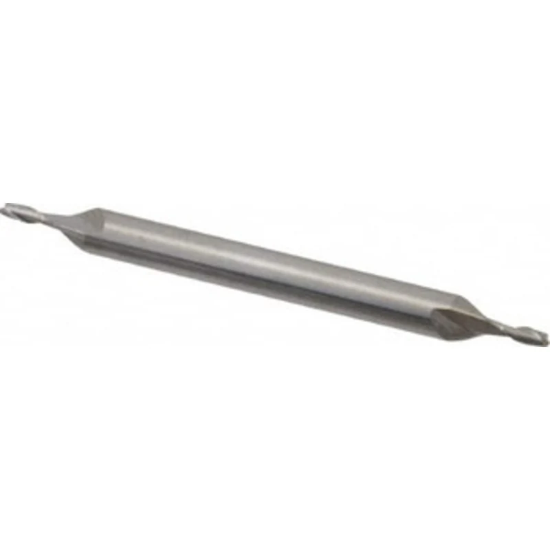 KYOCERA SGS 3/64, 3/32 LOC, 1/8 Shank Diam, 1-1/2 OAL, 2 Flute, Solid Carbide Square End Mill Double End, Uncoated, S...