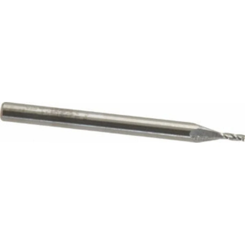 KYOCERA SGS 3/64, 7/64 LOC, 1/8 Shank Diam, 1-1/2 OAL, 3 Flute, Solid Carbide Square End Mill Single End, Uncoated, S...