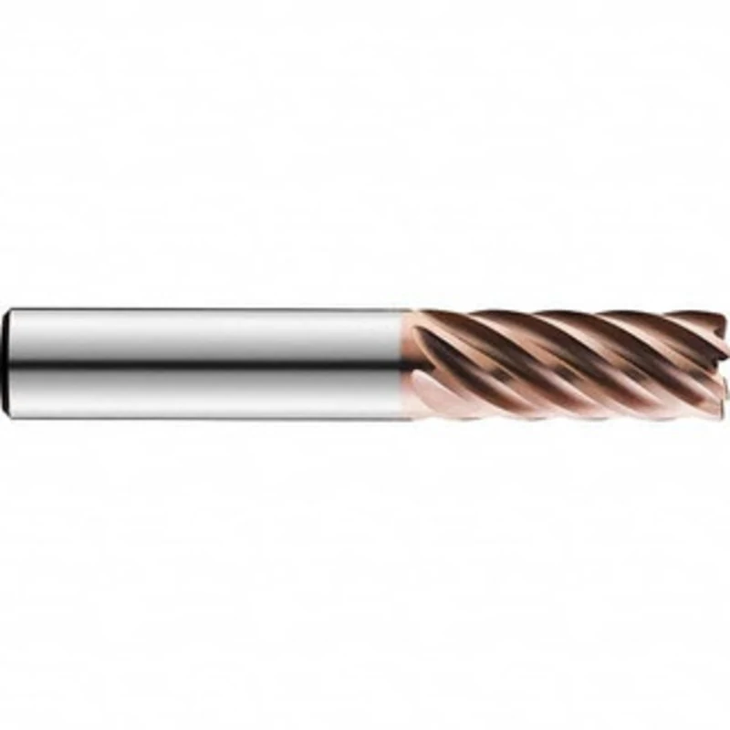 KYOCERA SGS 3/8, 15/16 LOC, 3/8 Shank Diam, 3 OAL, 7 Flute Solid Carbide Square End Mill Single End, Ti-NAMITE-M Fini...
