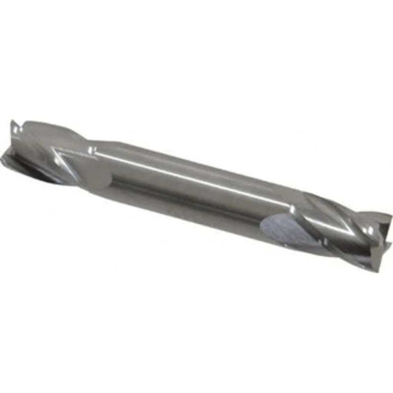 KYOCERA SGS 3/8, 9/16 LOC, 3/8 Shank Diam, 2-1/2 OAL, 4 Flute, Solid Carbide Square End Mill Double End, Uncoated, Sp...