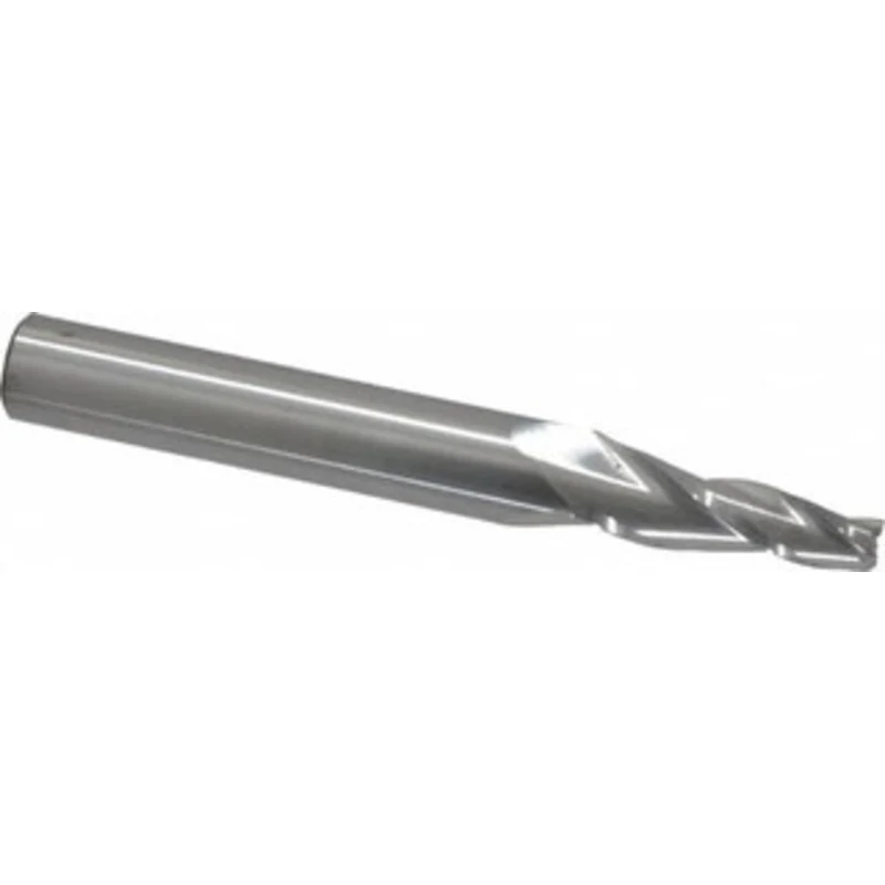 KYOCERA SGS 5 per Side 1/4 Small End Diam 1-1/4 LOC 3-Flute Solid Carbide Tapered Square End Mill Uncoated, 1/2 Shank...