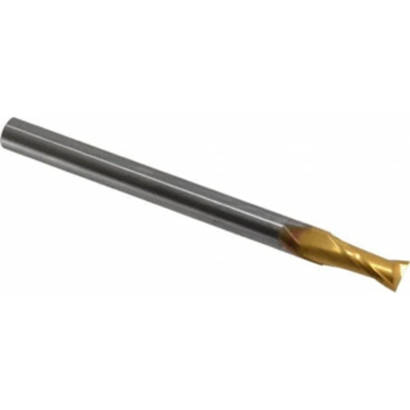 KYOCERA SGS 5/16, 11/16 LOC, 5/16 Shank Diam, 4 OAL, 2 Flute, Solid Carbide Square End Mill Single End, TiN Finish, S...