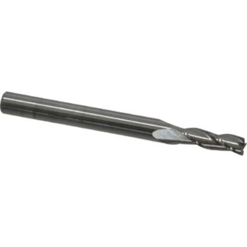 KYOCERA SGS 5/32, 1/2 LOC, 3/16 Shank Diam, 2 OAL, 3 Flute, Solid Carbide Square End Mill Single End, Uncoated, Spira...