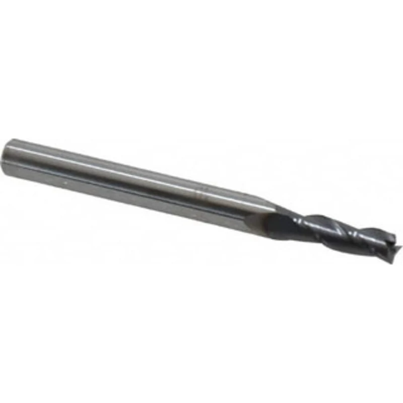 Hertel 5/8, 4 LOC, 5/8 Shank Diam, 6-1/8 OAL, 2 Flute, High Speed Steel Square End Mill Single End, Uncoated, Spiral ...