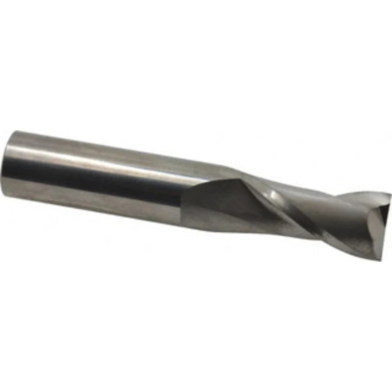 KYOCERA SGS 5/8, 1-1/4 LOC, 5/8 Shank Diam, 3-1/2 OAL, 2 Flute, Solid Carbide Square End Mill Single End, Uncoated, S...