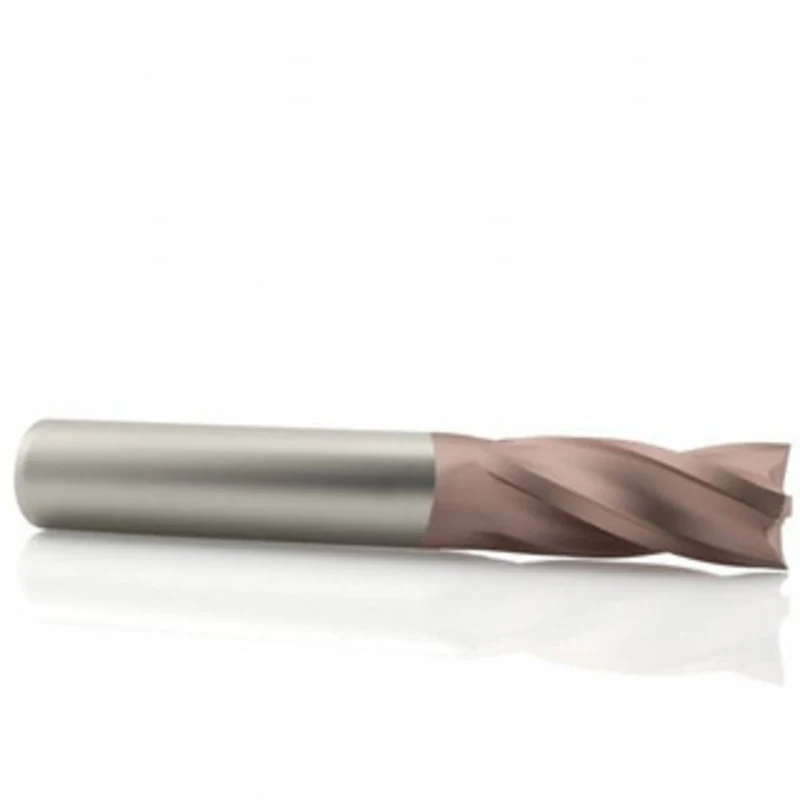KYOCERA SGS 5/8, 1-1/4 LOC, 5/8 Shank Diam, 3-1/2 OAL, 4 Flute, Solid Carbide Square End Mill Single End, TiCN Finish...