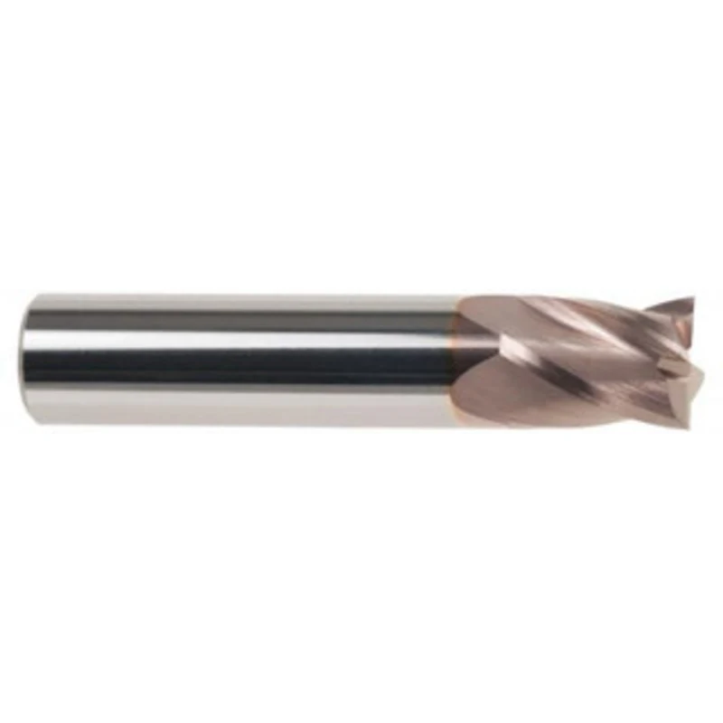 KYOCERA SGS 5/8, 3/4 LOC, 5/8 Shank Diam, 3 OAL, 4 Flute, Solid Carbide Square End Mill Single End, TiCN Finish, Spir...