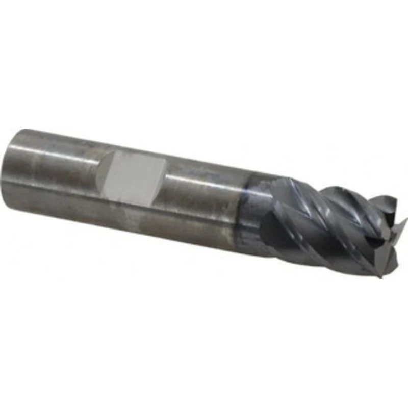 KYOCERA SGS 5/8, 3/4 LOC, 5/8 Shank Diam, 3 OAL, 5 Flute, Solid Carbide Square End Mill Single End, AlTiN Finish, Spi...
