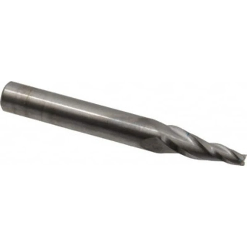 KYOCERA SGS 7 per Side 3/16 Small End Diam 1-1/4 LOC 3-Flute Solid Carbide Tapered Square End Mill Uncoated, 1/2 Shan...