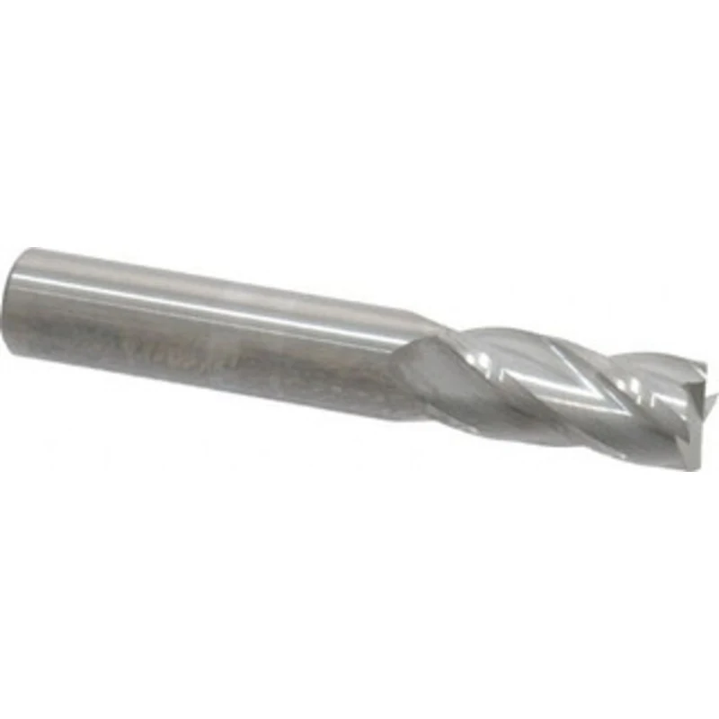 KYOCERA SGS 7/16, 1 LOC, 7/16 Shank Diam, 2-3/4 OAL, 4 Flute, Solid Carbide Square End Mill Single End, Uncoated, Spi...