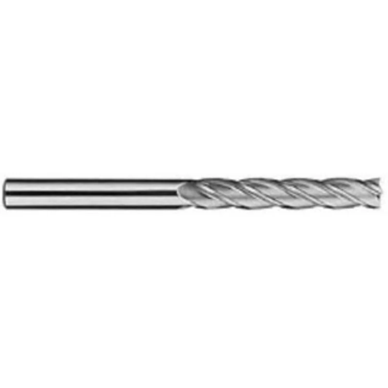 KYOCERA SGS 7/16, 3 LOC, 7/16 Shank Diam, 6 OAL, 4 Flute, Solid Carbide Square End Mill Single End, Uncoated, Spiral ...