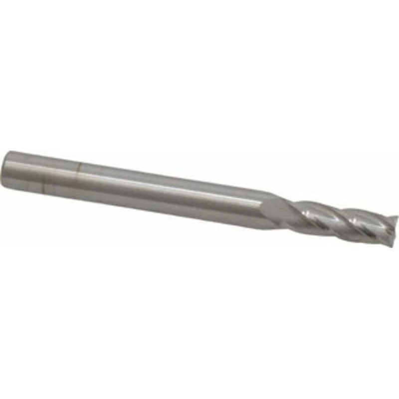 KYOCERA SGS 7/32, 5/8 LOC, 1/4 Shank Diam, 2-1/2 OAL, 4 Flute, Solid Carbide Square End Mill Single End, Uncoated, Sp...