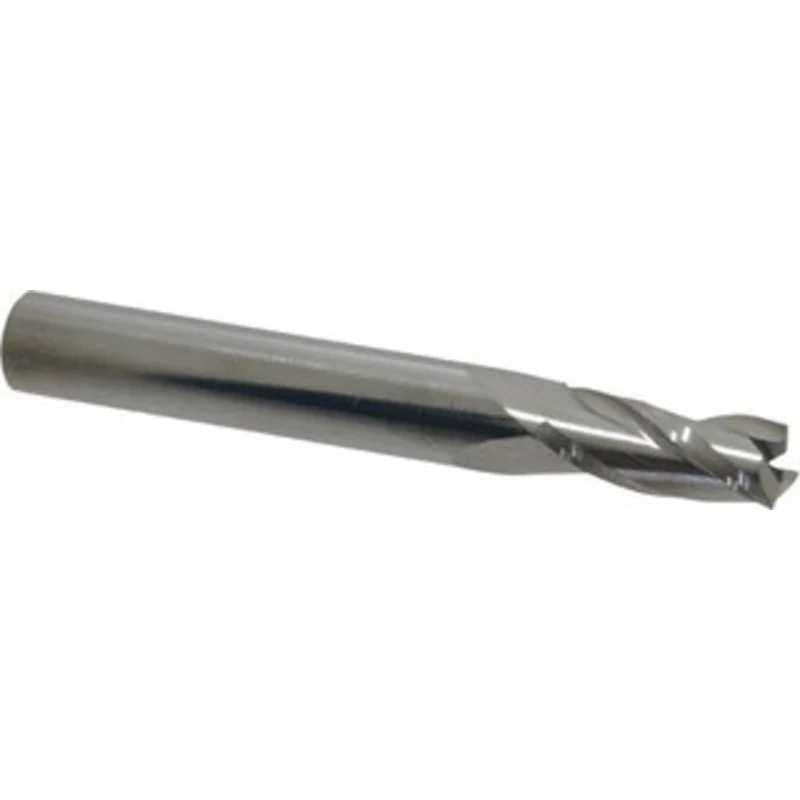 KYOCERA SGS 9/32, 3/4 LOC, 5/16 Shank Diam, 2-1/2 OAL, 3 Flute, Solid Carbide Square End Mill Single End, Uncoated, S...