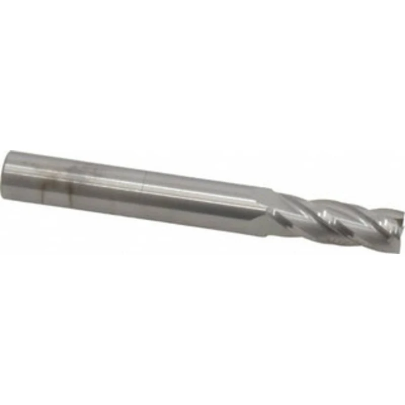KYOCERA SGS 9/32, 3/4 LOC, 5/16 Shank Diam, 2-1/2 OAL, 4 Flute, Solid Carbide Square End Mill Single End, Uncoated, S...