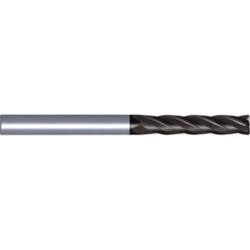 Kennametal 5/16, 1/2 LOC, 5/16 Shank Diam, 2 OAL, 4 Flute, Solid Carbide Square End Mill Single End, TiAlN Finish, Sp...