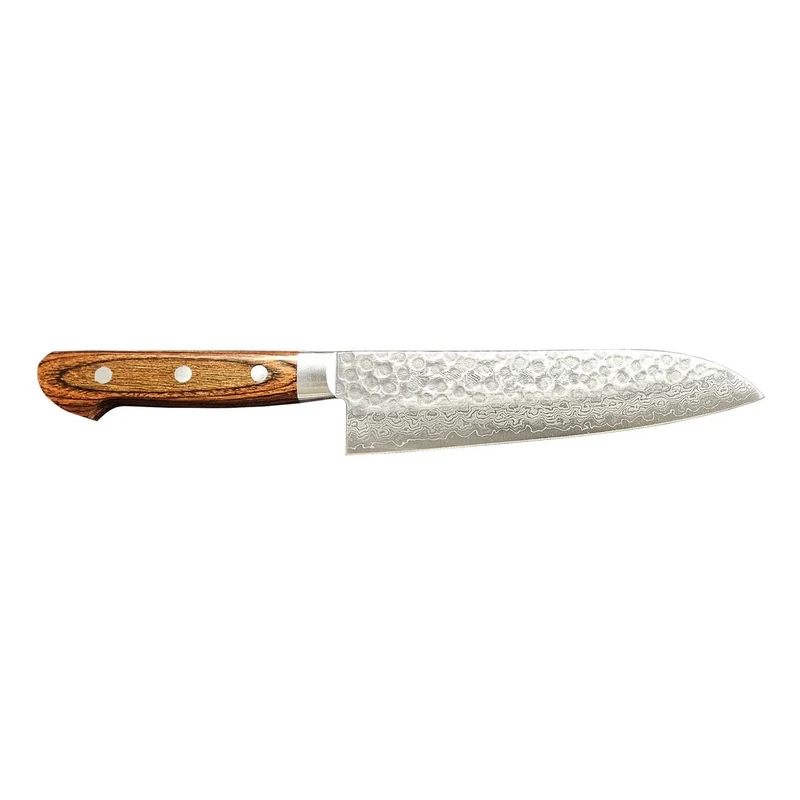 Kikuichi Damascus Santoku Knife - 7 Inch