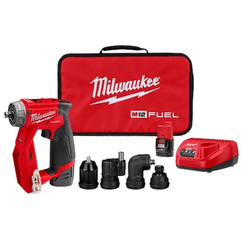 Kit combin - Le kit de perceuse/visseuse d'installation Milwaukee M12 FUEL comprend un mandrin de 3/8