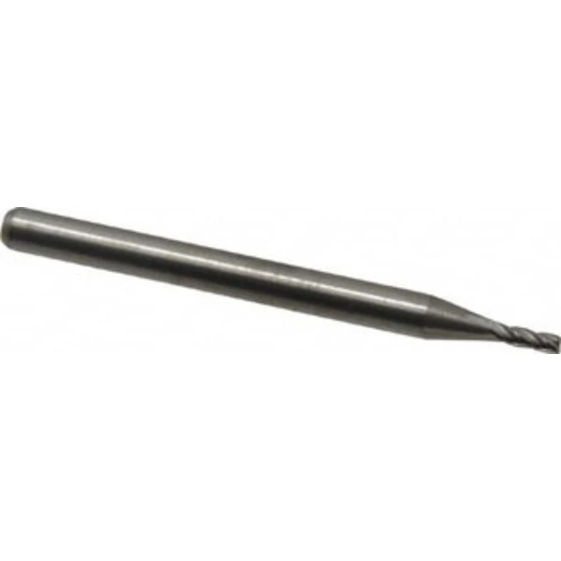 M.A. Ford 1.4mm, 4.2mm LOC, 3mm Shank Diam, 1-1/2 OAL, 4 Flute, Solid Carbide Square End Mill Single End, Uncoated, S...